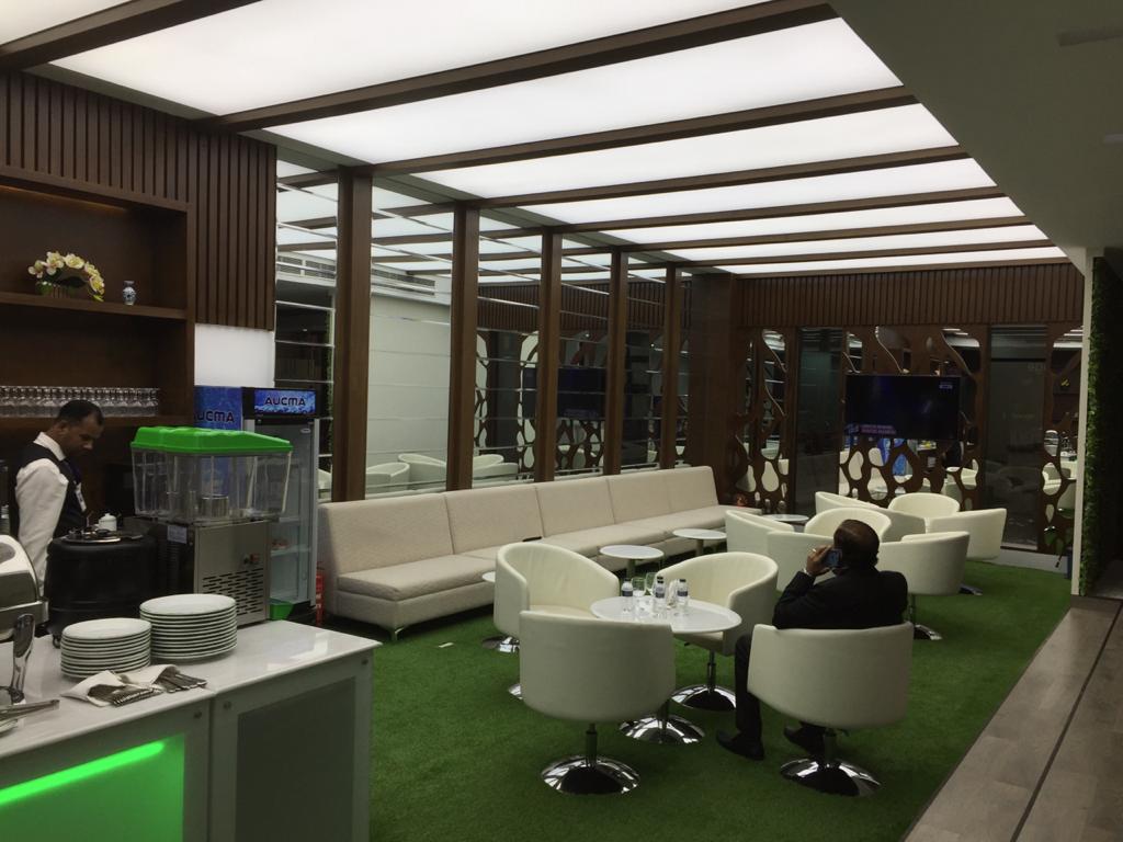 This picture showcases NEWMAT Stretch ceilings installed at Airport Lounge of Shah Amanat International Airport.