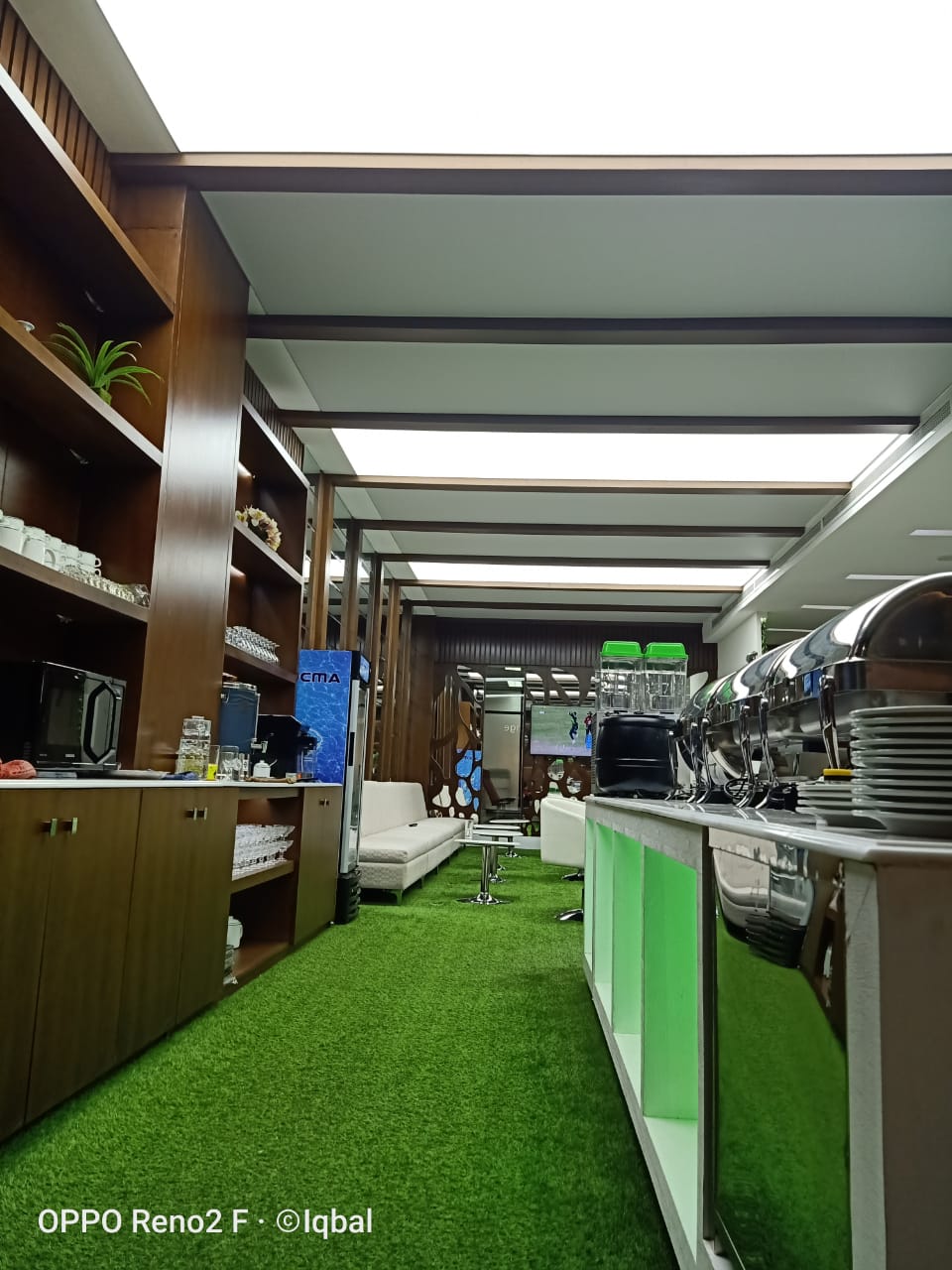 This picture showcases NEWMAT Stretch ceilings installed at Airport Lounge of Shah Amanat International Airport.