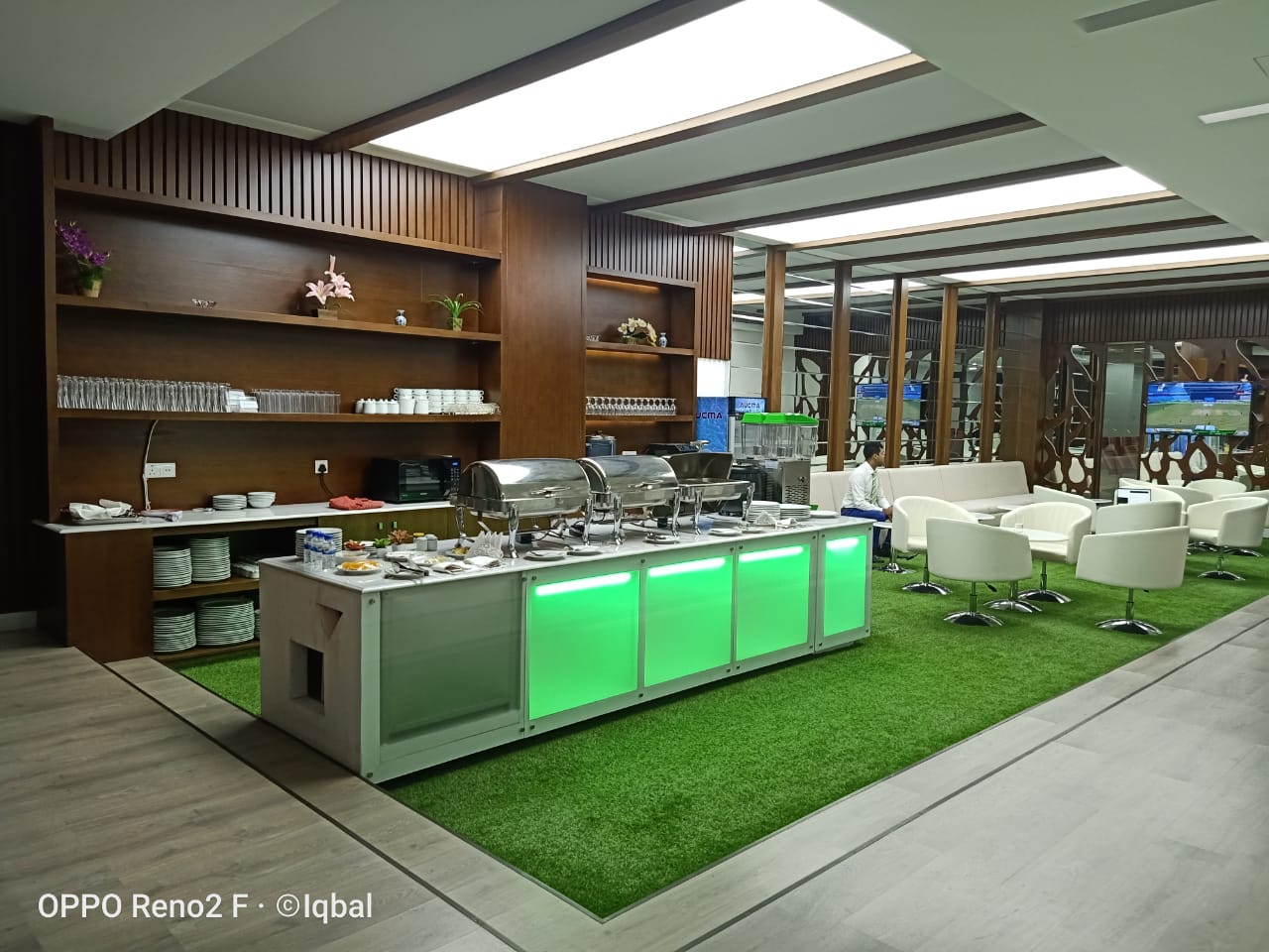 This picture showcases NEWMAT Stretch ceilings installed at Airport Lounge of Shah Amanat International Airport.