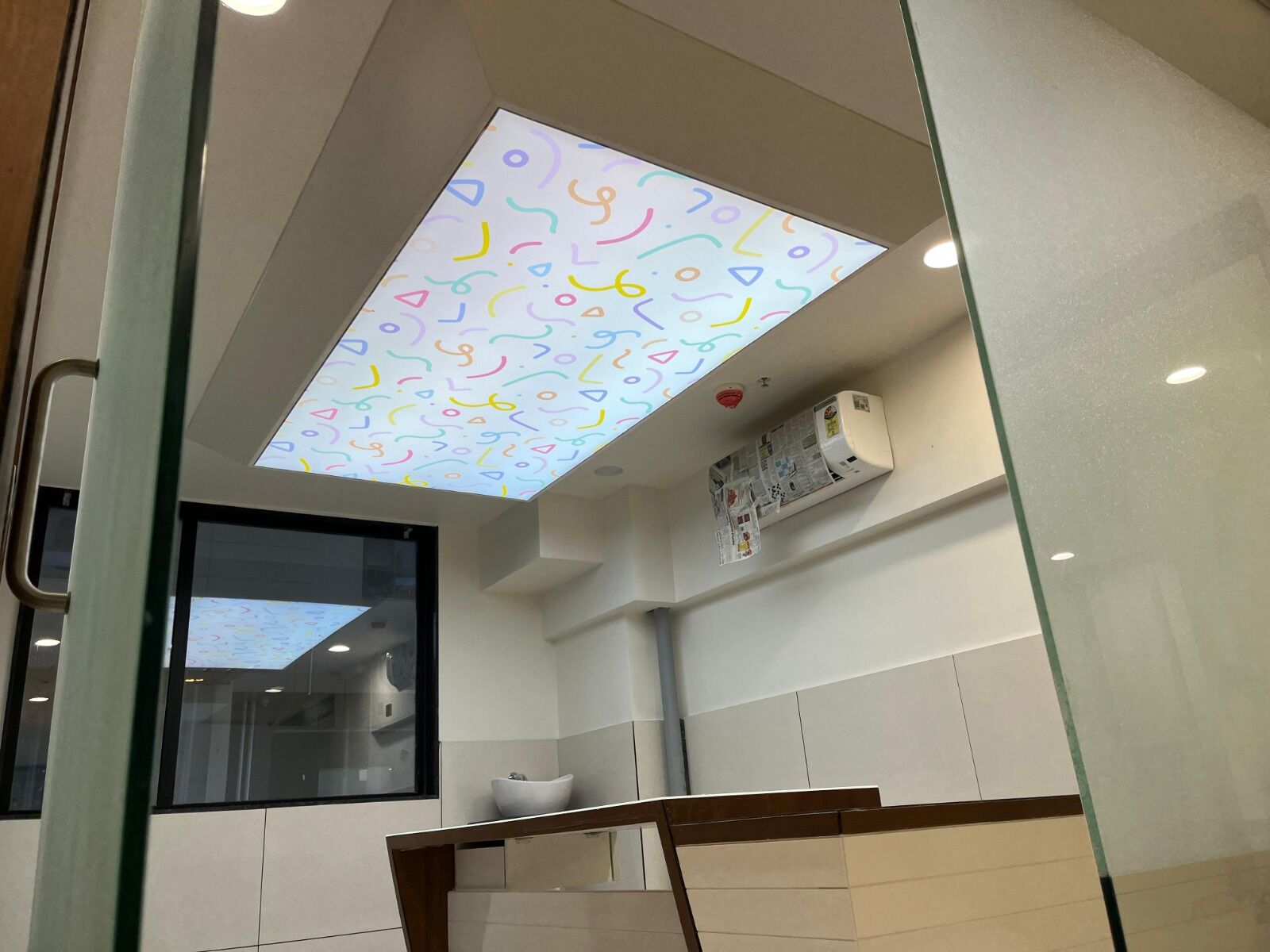 children's hospital reception stretch ceiling ideas